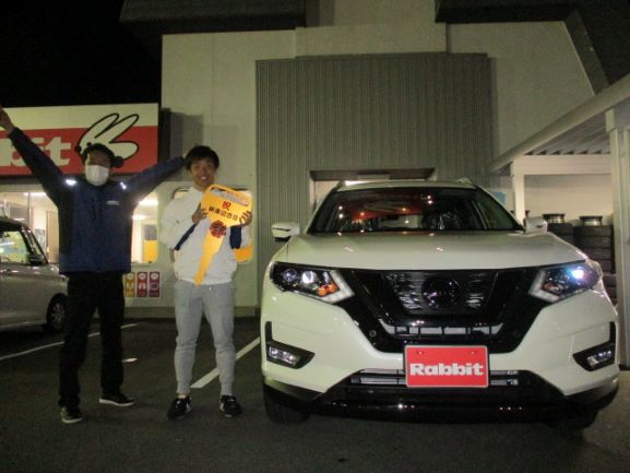 エクストレイルのご納車です 月々1万円で新車に乗れる ラビットあま中央道店